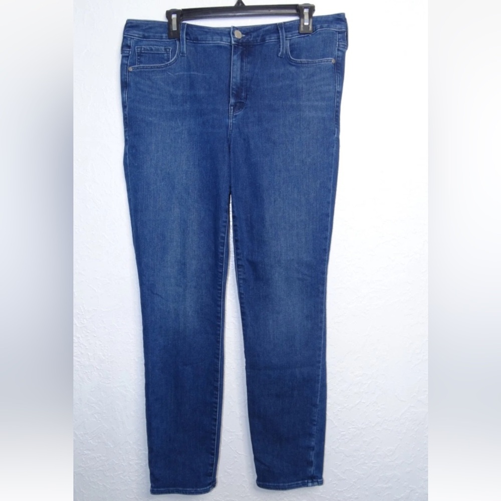 Athleta Sculptek Skinny Jeans 14 Dark Wash Stretchy Tummy Control Jeans